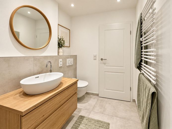 Da privato - Luminoso e tranquillo appartamento trilocale modernizzato + balcone, 2 bagni e vista sul verde – Wannenbad 2