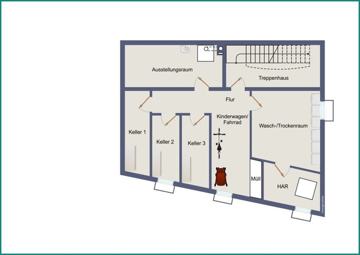 DREIFAMILIENHAUS IM STADTZENTRUM VON REMSCHEID - 2 WOHNEINHEITEN VERMIETET - MÖGLICHKEIT ZUM EIGENNUTZ – Kellergeschoss