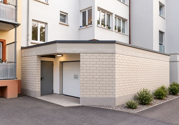 Büro / Praxis / Laden mit Lager zentral in Lörrach zu verkaufen – Lager von außen