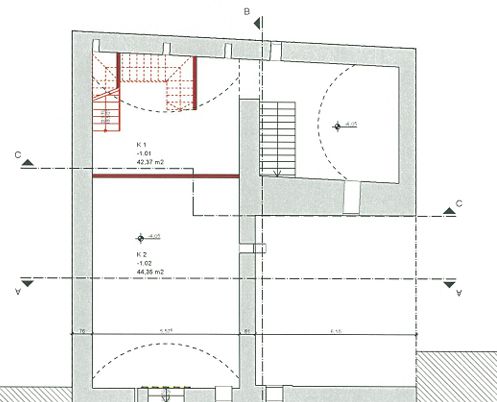 Exklusive Maisonette-Loft mit charmanter Innenhofterrasse an der Kupferbergterrasse – Grundriss Keller