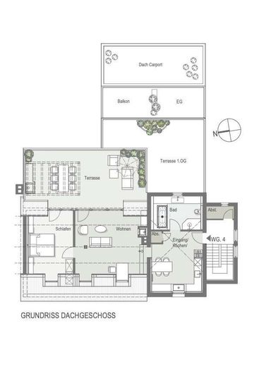 Exklusive Dachgeschosswohnung im historischen Fachwerkhaus mit Fernblick bis Schloss Homburg – Grundriss