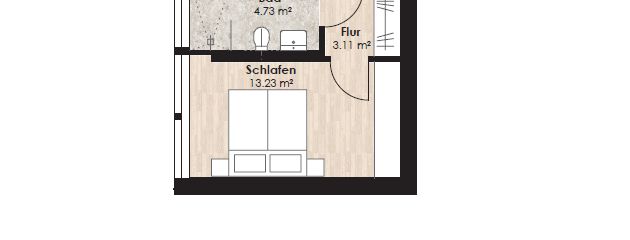 Ankommen und wohlfühlen: Helle 2-Zimmer-Wohnung mit offenem Wohn-Essbereich – Grundriss