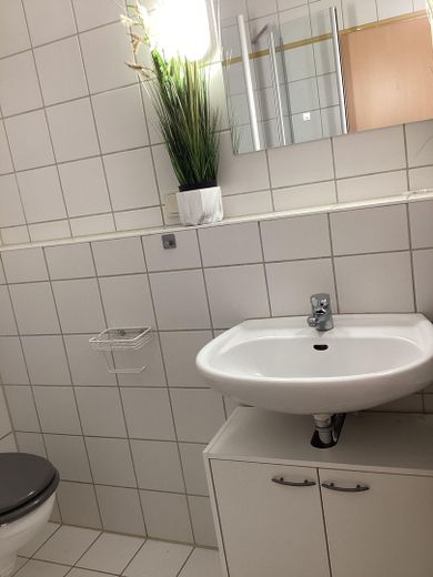 Lichtdurchflutete 1-Zimmer-Wohnung mit moderner Einbauküche & TG-Stellplatz – Badezimmer