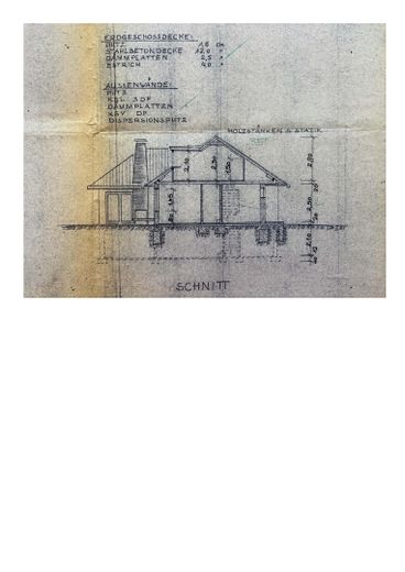 Architektenhaus in ruhigem Wohnviertel für Familie mit HomeOffice – Querschnitt