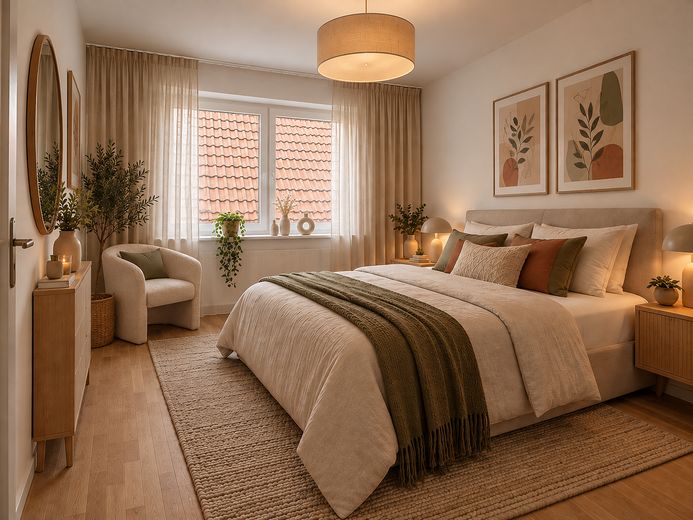 Per proprietari e investitori: ristrutturato di recente con balcone coperto e vista libera sul verde – Schlafen