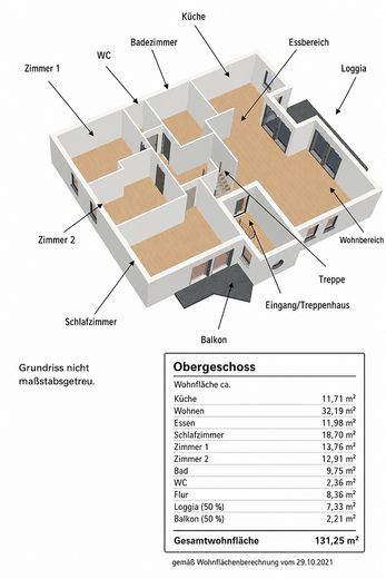 Appartamento di 4 locali senza provvigione a Lörrach-Hauingen – 131 m² vicino al nuovo Dreiland-Klinikum – Grundriss