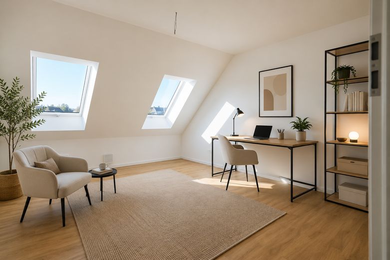 Großzügige 3-Zimmer Eigentumswohnung in Krumbach | Neubau mit Balkon & Aufzug (W9) – Virtuell möbliert