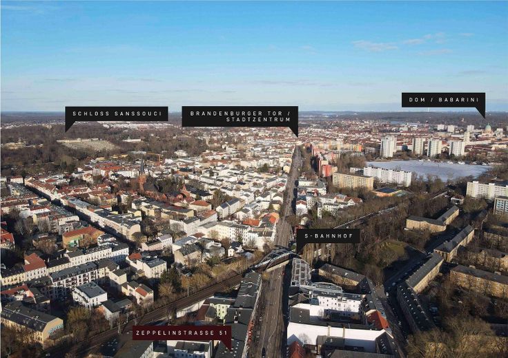 Última planta con ascensor: ático de 131 m², renovado y ampliado en 2025/26 – Potsdam West – Lage Potsdam West