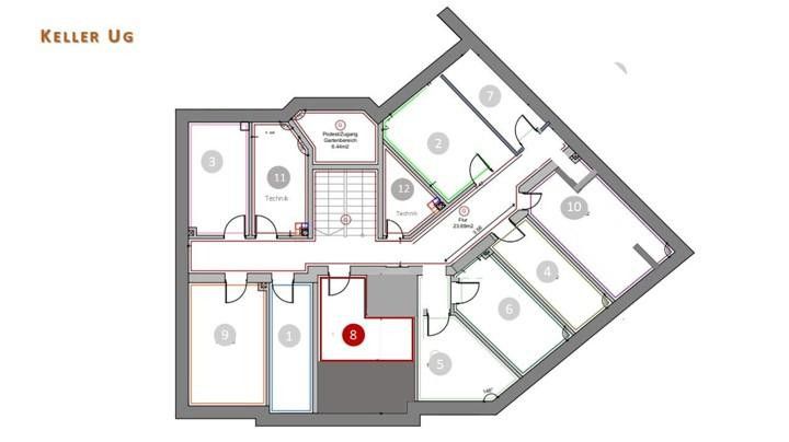3-Zi. Wohnung + Balkon + Keller + Garten + Aufzug – फोटो 13