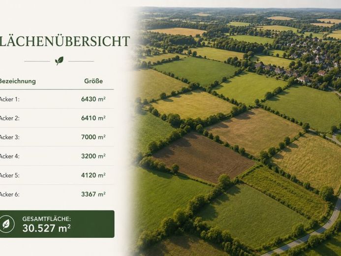 5 landwirtschaftliche Flächen (Äcker) in guter Lage in Unterdießen zu verkaufen – Foto 1
