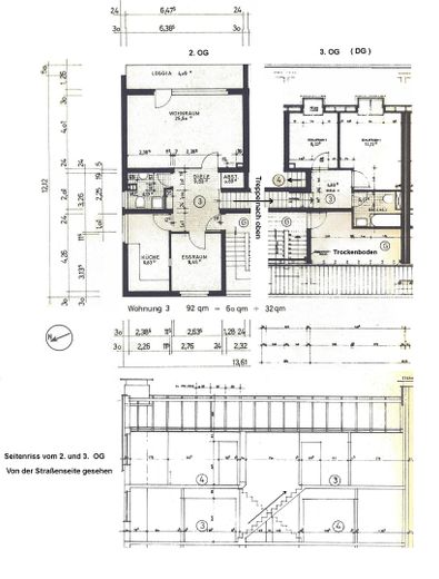 Sonnige Maisonettewohnung – Grundriss auf zwei Ebenen