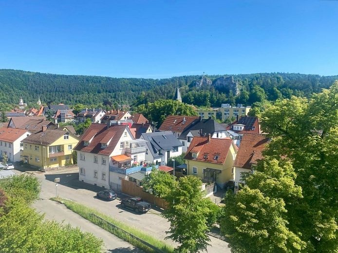 Mehrfamilienhaus mit Panoramablick in Blaubeuren – Ausblick vom Haus 