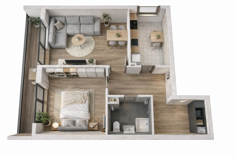 Beispielmöblierung mittels KI 