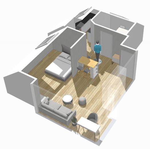 Şehir Dairesi: AYDINLIK, SESSİZ & MERKEZİ (=> Jahnplatz’a 5 dk) – Grundriss_3D_03