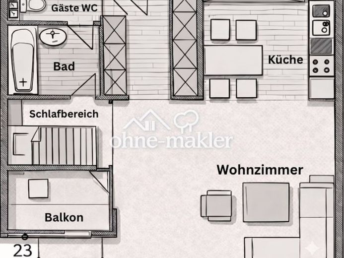 Kapitalanlage mit ca. 5,5% Rendite unter Marktwert inkl. TG-Stellplatz in Ludwigsfeld zu verkaufen – Foto 1