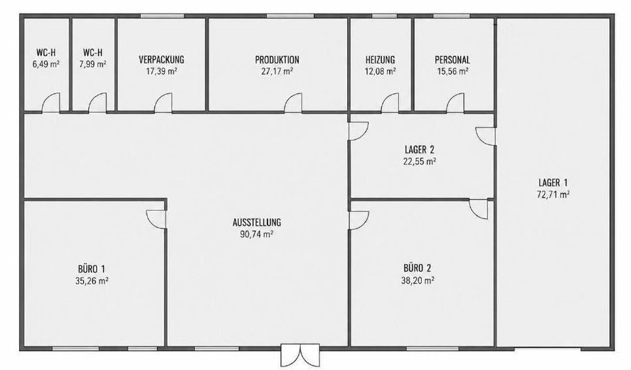 Halle commerciale de 352 m² à Zetel avec bureaux, entrepôt, espace d’exposition et production – Photo 6