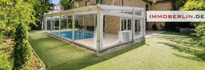 IMMOBERLIN.DE - Toplage Grunewald! Exquisites Einfamilienhaus & separates Gewerbehaus