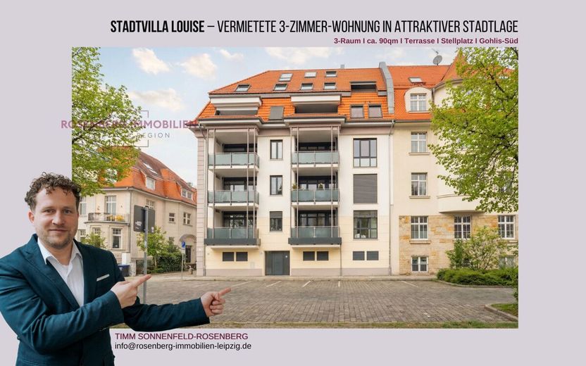 Stadtvilla Louise - 
Exclusive 3-Zimmer-Wohnung mit Balkon als solide Kapitalanlage – Titelbild Ehrensteinstraße 37