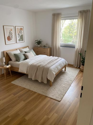 Neustadt ile Zollhafen arasında balkonlu, cazip 3 odalı daire – Schlafzimmer