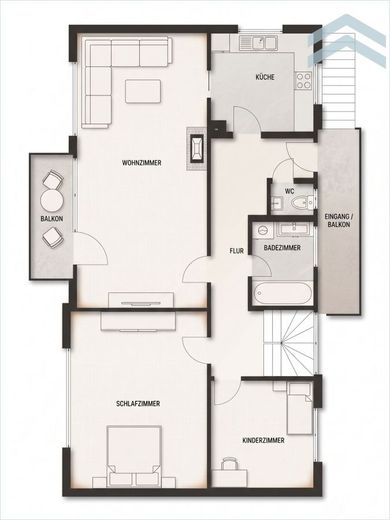 Ausbaufähiges Eigenheim mit großem Gartengrundstück &amp; Garage – Wohnung