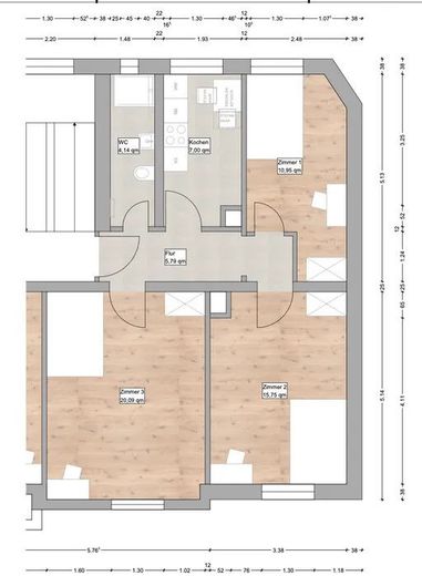 Gemütliches WG-Zimmer in guter Lage - Nürnberg | Pfälzerstraße 56 – Grundriss