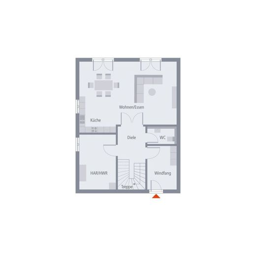 Einzugsfertig inkl. Baugrundstück und Baunebenkosten – Grundriss Erdgeschoss