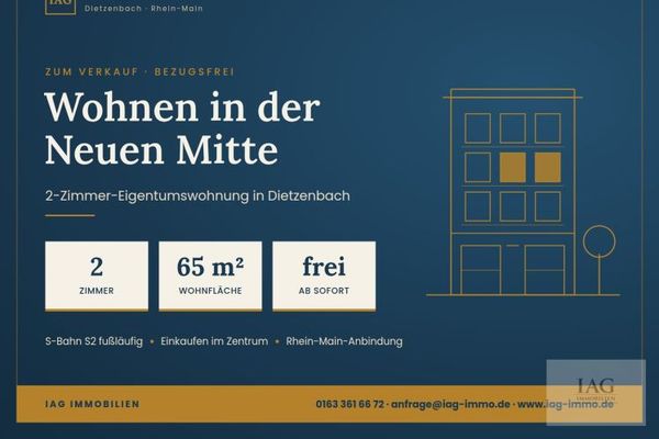 Zentral wohnen in der Neuen Mitte –2-Zimmer-Wohnung direkt am Rathausplatz Dietzenbach