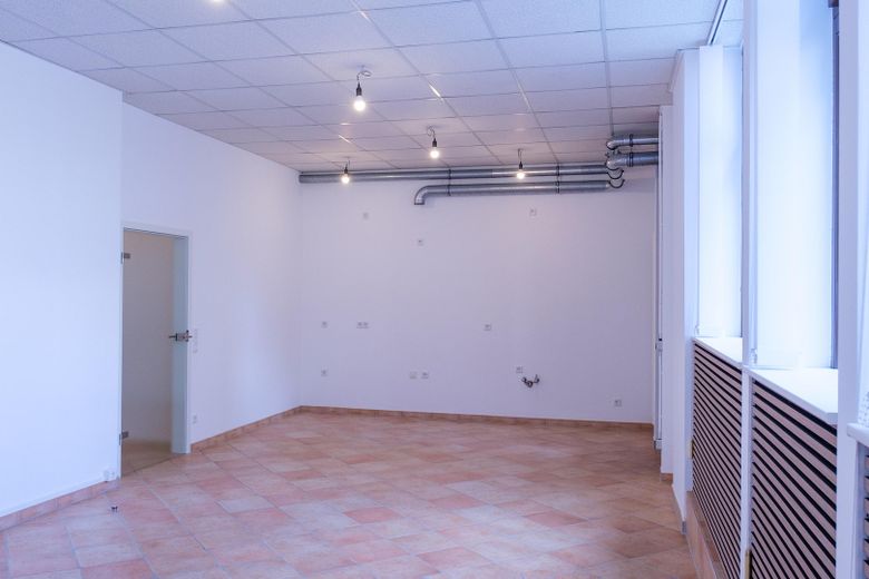3-Zimmer EG-Wohnung im Loft-Stil in Mannheim-Rheinau Erstbezug nach Sanierung – Wohnzimmer/offene Küche