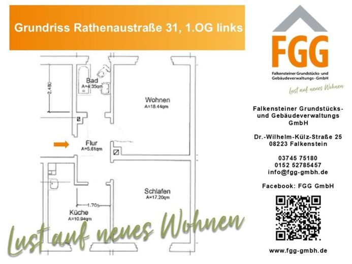 Sehr schöne 2-Raum-Wohnung – Foto 1