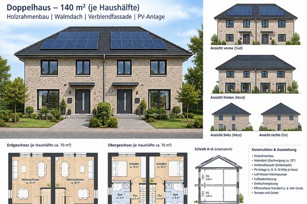 New-build semi-detached house in a quiet and family-friendly location in Bremen Oberneuland