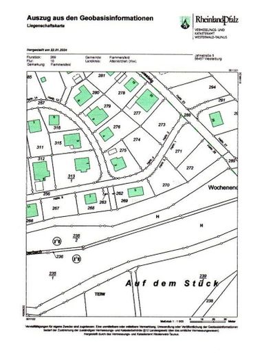 Lageplan Baugebiet