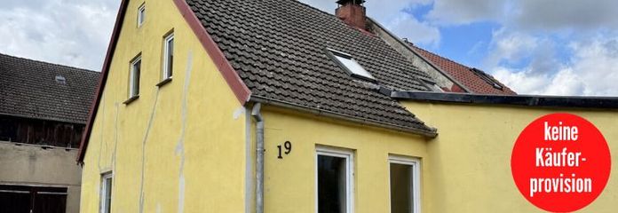 HORN IMMOBILIEN ++ kleines Haus für kreative Handwerker bei Gartz (Oder)
