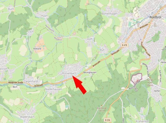 Charmantes Einfamilienhaus in idyllischer Lage von Waldbröl - Rossenbach – Geographische Lage
