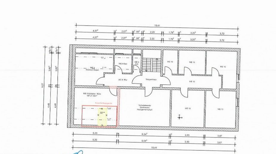 Piso de 2 habitaciones reformado con alta calidad | 47,5 m² | cocina nueva | sin comisión – Grundriss