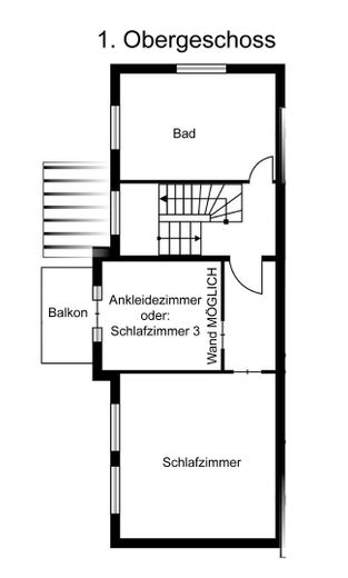 Möbliertes Haus 154 m² | 5,5 Zi | Garten | nahe Nienstedten | Wohnen auf Zeit 3–33 Monate – Grundriss 1.-OG