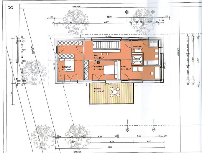 Casa unifamiliare indipendente in una posizione speciale ai margini dei campi, con ampie superfici terrazzate – Grundriss OG