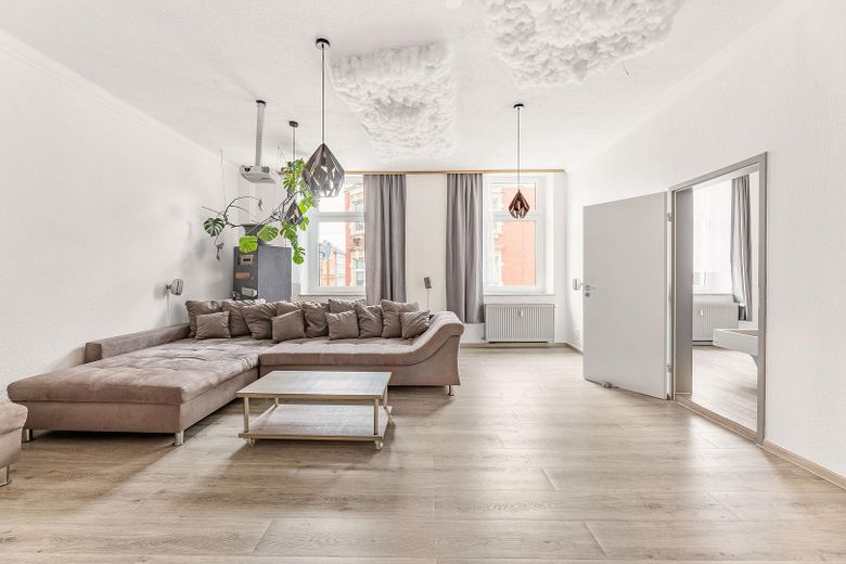Wohnzimmer mit Beamer...