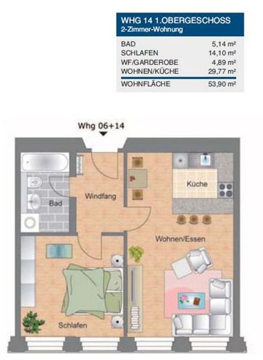 PROVISIONSFREI - BEZUGSFREIE 2-RAUMWOHNUNG MIT EINBAUKÜCHE – Bild 2