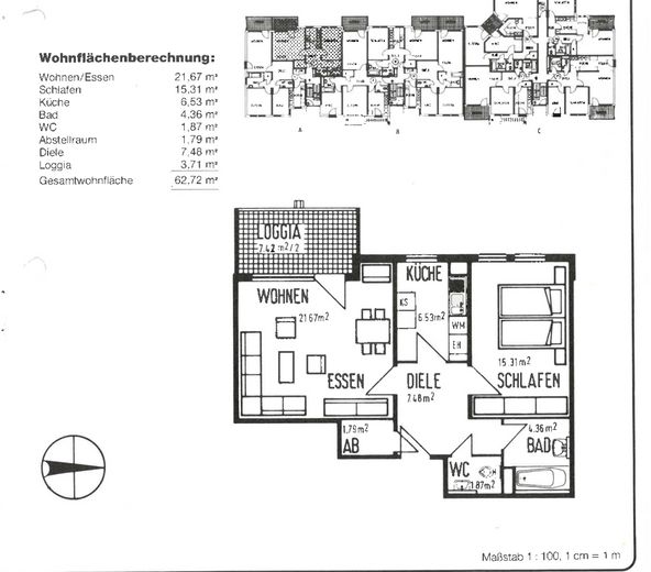 Freshly renovated 2-room condominium with winter garden, underground garage and view of greenery – private sale without broker commission – Foto 14