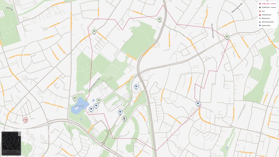 Vermietetes Büroobjekt in 1A‑Lage - sichere Kapitalanlage im Zentrum von Marl – Site plan (micro)