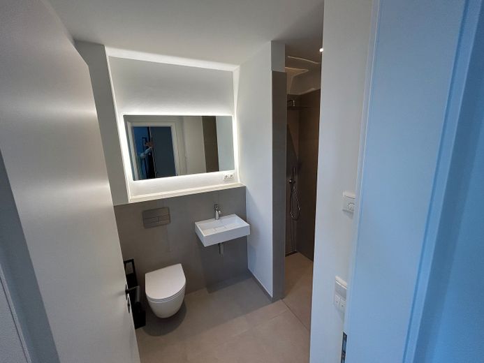 Neubau Doppelhaushälfte auf privater Wohnanlage  - A+ – Gäste WC mit Dusche