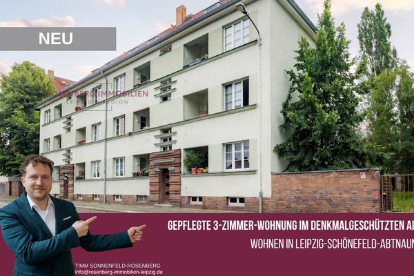 *Provisionsfrei für Käufer*
Charmante 3-Raumwohnung im Hochparterre
 im Leipziger Nordosten!