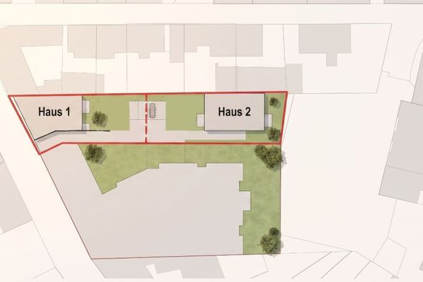 Terreno di 971 m² in posizione centrale a Walldorf con potenziale edificatorio per 2 condomini