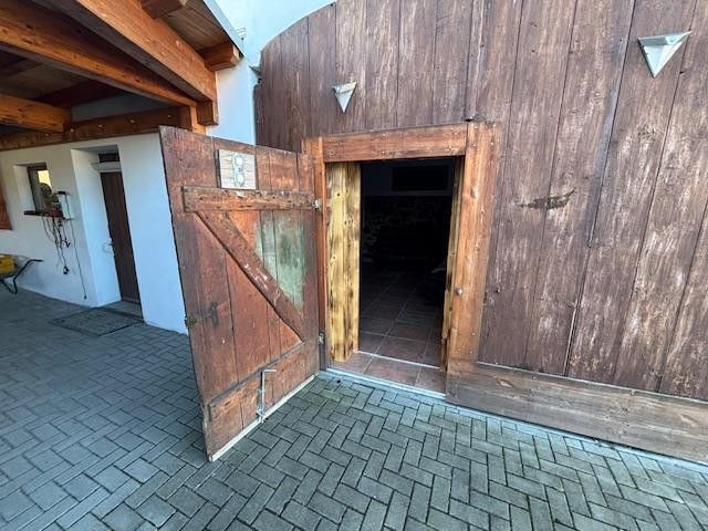 Blick in die Scheune/Sauna