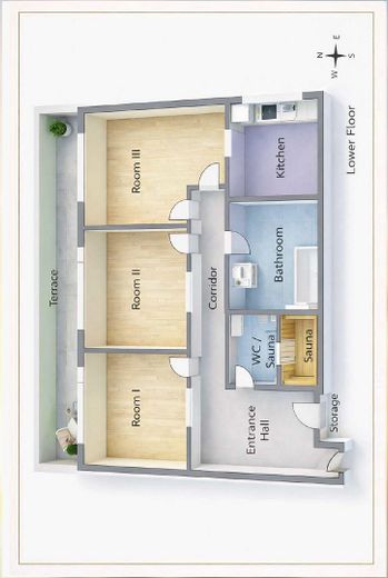 Möblierte Terrassenwohnung mit Sauna in Blankenese von privat – Foto 3