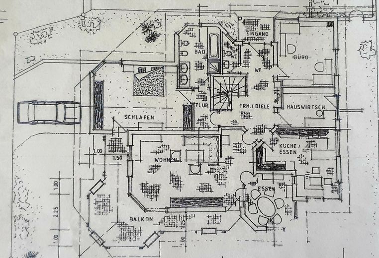 Grundriss Hauptwohnung