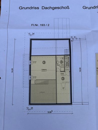 Wunderschöne, helle Galeriewohnung 4-Zimmer – Grundriss Dachgeschoss