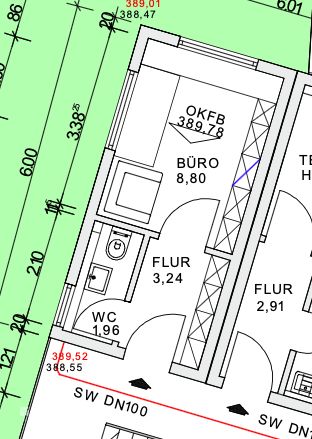 Werkpark Kierspe, XXL-Garagen, Lager &amp; Büros – Grundriss Büro