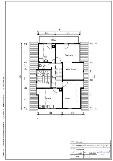 Helle und großzügige 3,5-Zimmer Maisonettewohnung mit EBK und Balkon! – Ebene 1