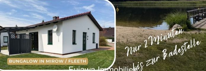 Ebenerdiges Ferienhaus (Bungalow) auf Eigentumsland - nur 2 Min. zum Badestrand Fleeth